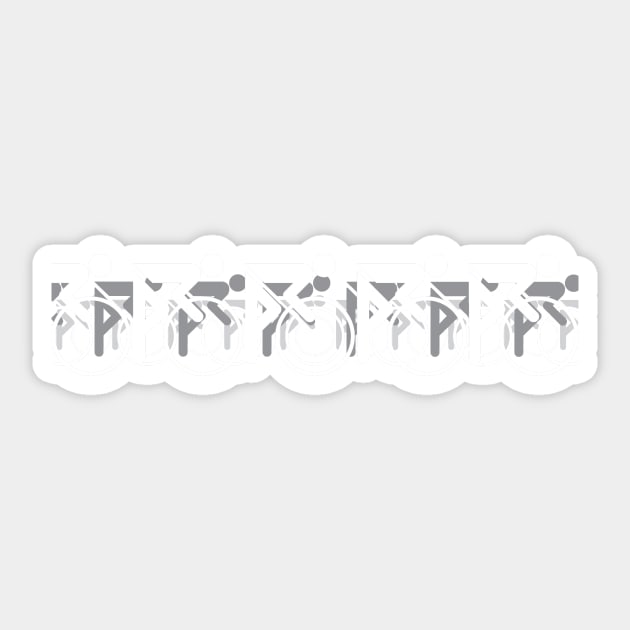 The Bicycle Race 2 White Sticker by learningcurveca